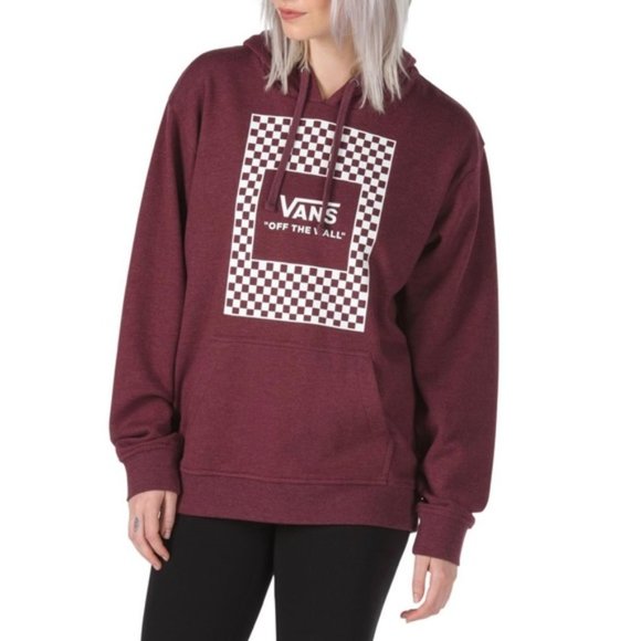 💖MEGA SALE💖VANS Women Boxed Pullover II Hoodie Burgundy Size XS VN0A4QGH9A8. - Picture 1 of 5